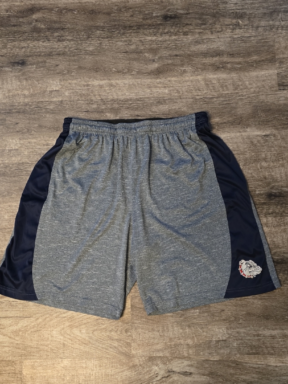 Gonzaga Bulldogs Men's Gray Athletic Shorts with Navy Panels